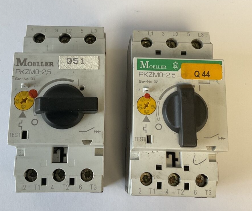 MOELLER PKZM0-2.5 CIRCUIT BREAKER MOTOR SER.3(1) SER.2(1) 600VAC ***LOTOF2***