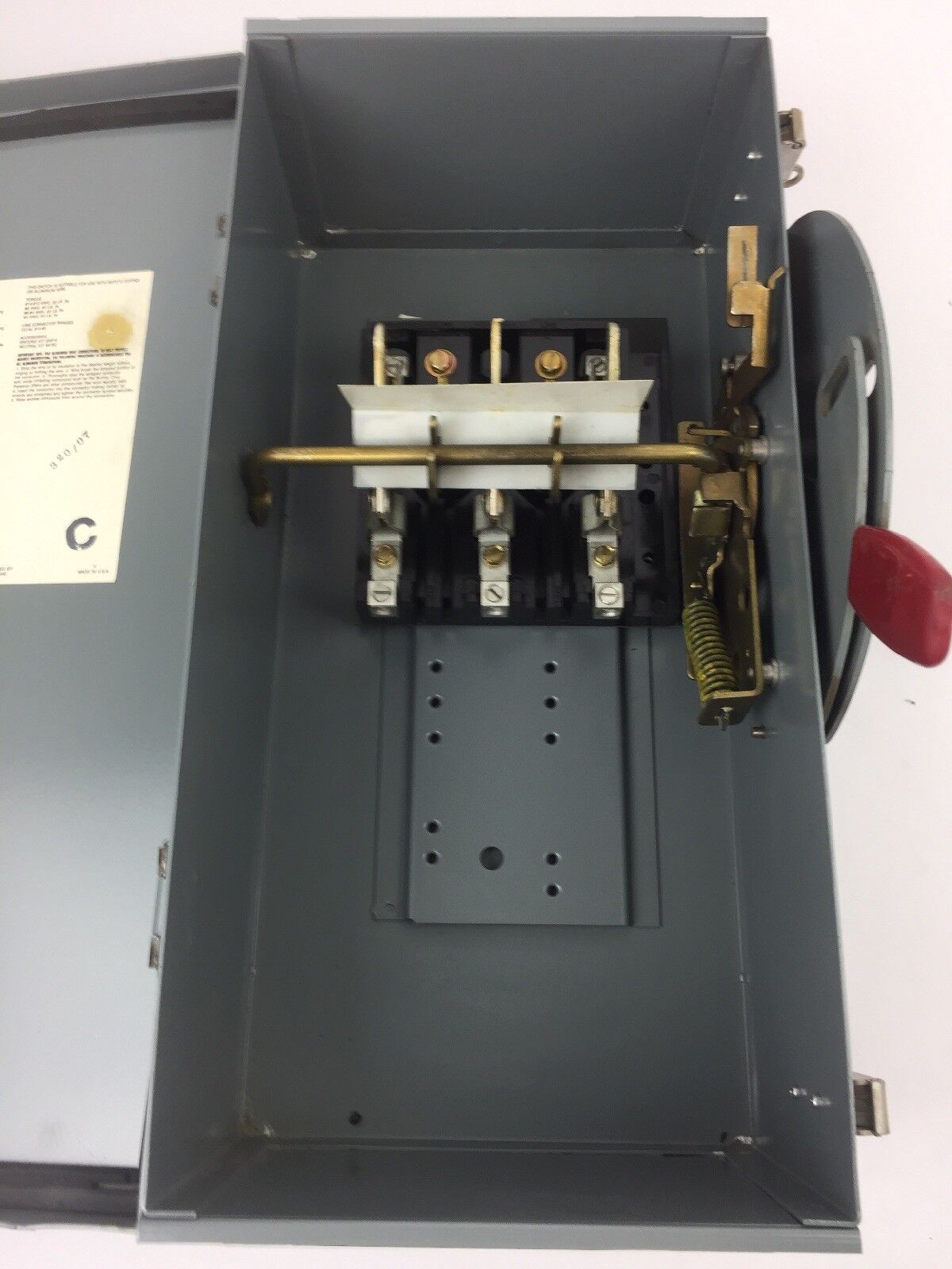 WESTINGHOUSE JHUN361 HEAVY DUTY SAFETY SWITCH 600 VAC 30 AMP