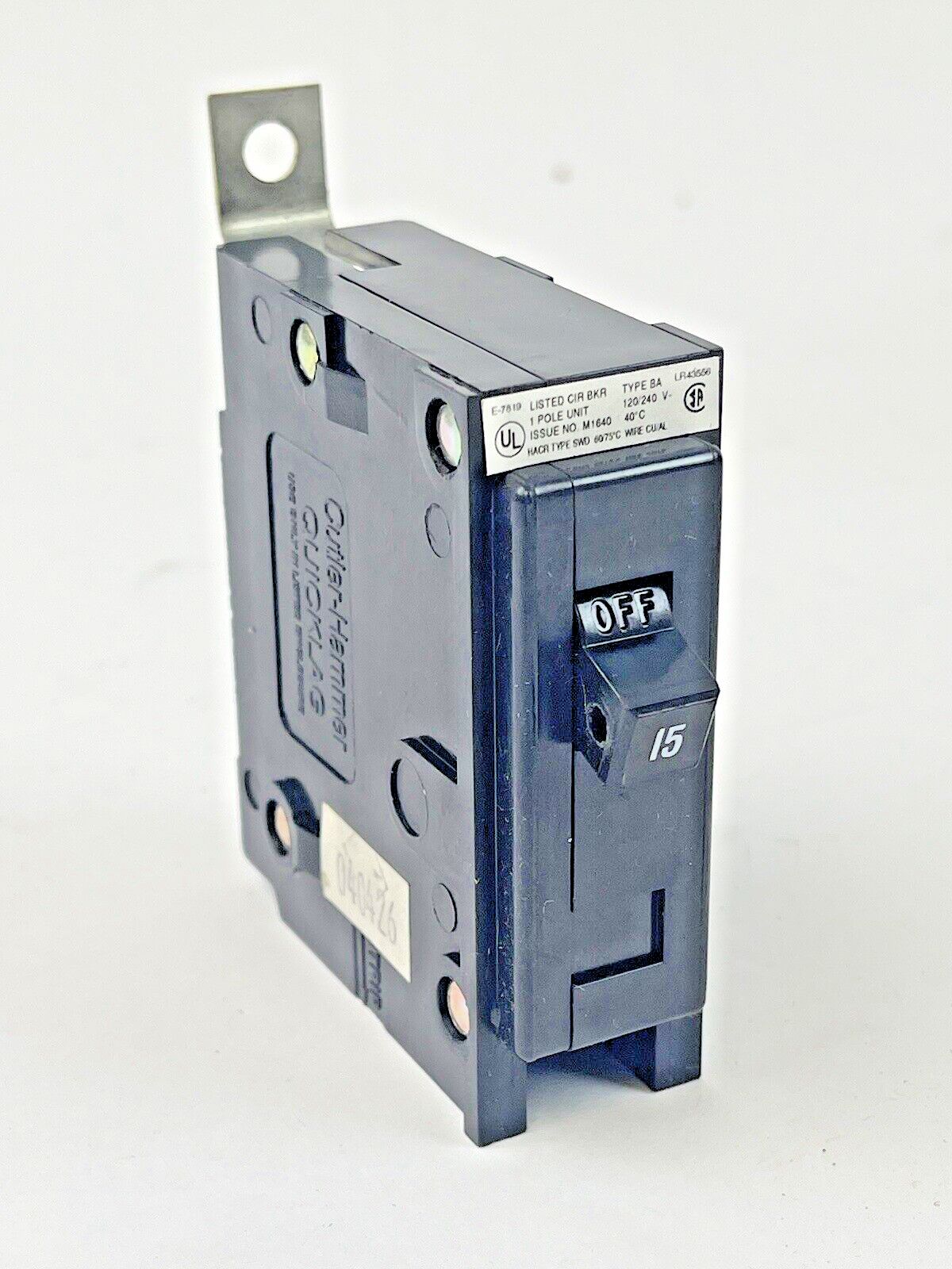 CUTLER-HAMMER *LOT OF 10* BAB1015 - 15A/1 POLE/240 VAC/QUICKLAG/BOLT-ON/BA/-NEW