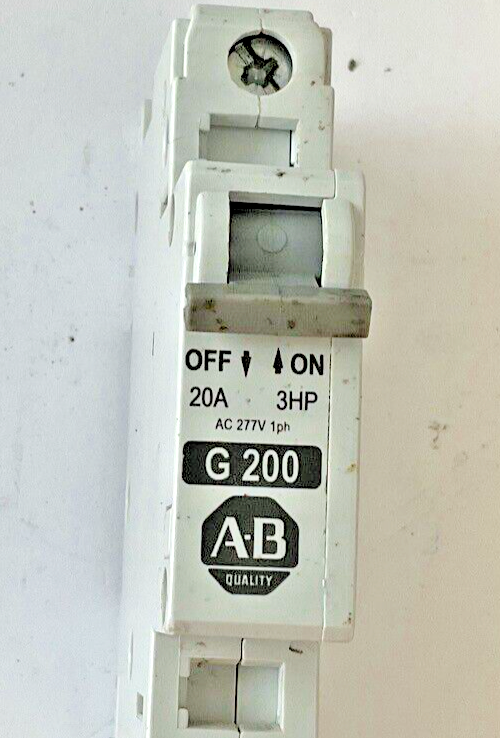 ALLEN BRADLEY 1492-CB1 G200 CIRCUIT BREAKER 2A SER.C 3HP 277VAC 1PH**LOTOF2**