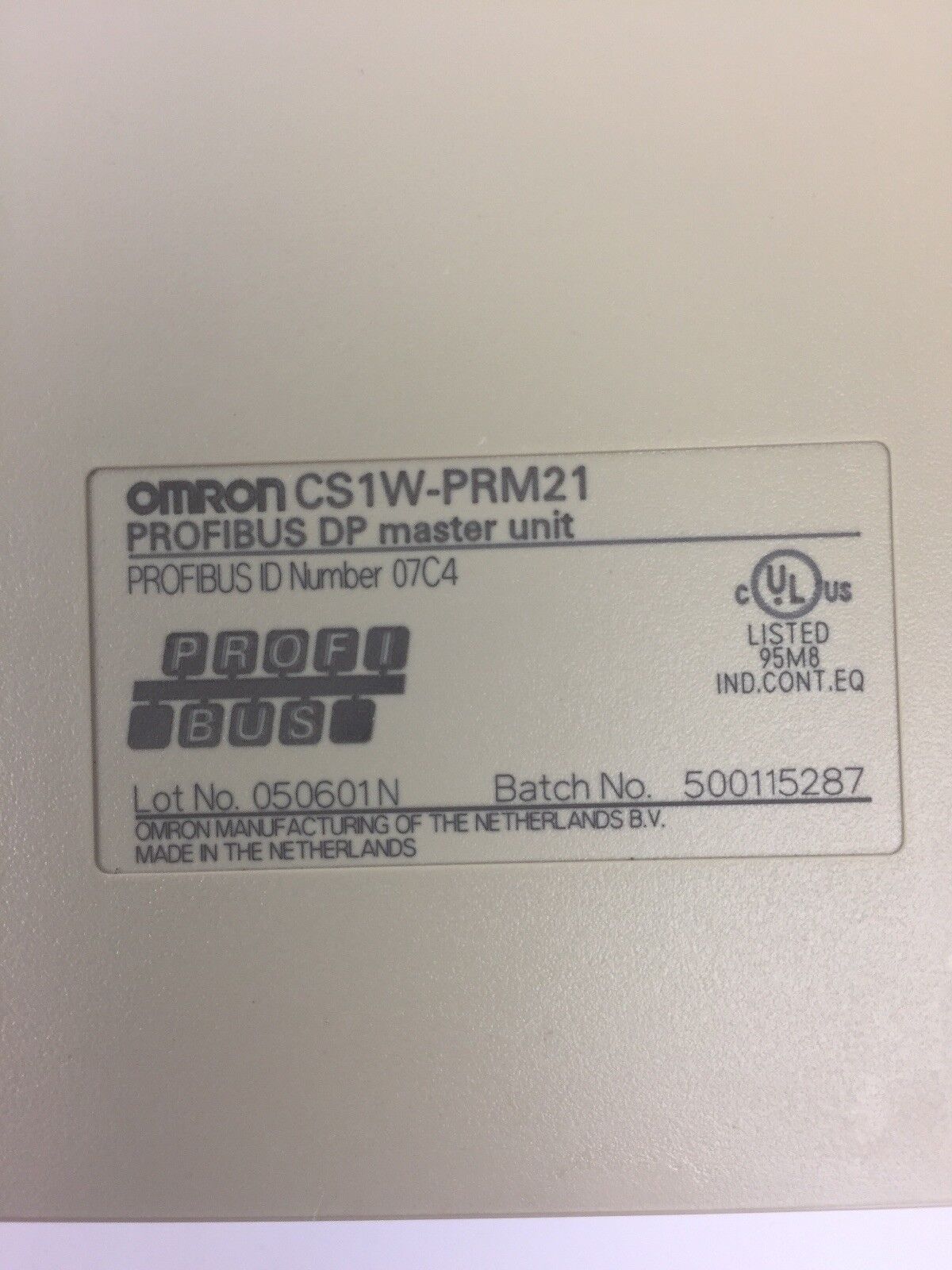 OMRON CS1W-PRM21 PROFIBUS DP MASTER UNIT
