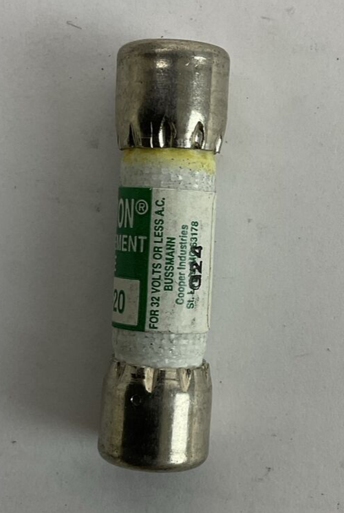 FUSETRON FNM-20 DUAL ELEMENT FUSE 20AMP 32VAC (BOX OF 10)