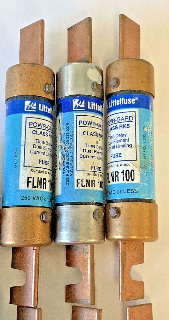 LITTLEFUSE FLNR 100 FUSE 100A 250VAC CLASS RK5 TIME DELAY ***LOTOF7***