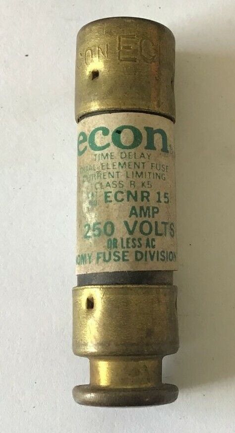 RELIANCE/ECON ECNR 15 FUSE CLASS RK5 TIME DELAY 250VAC***LOTOF10***