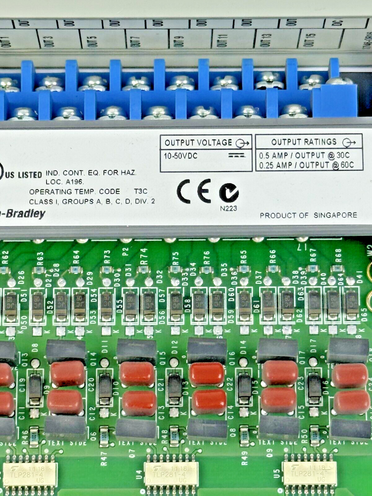 ALLEN-BRADLEY - 1746-OB16 SER. D REV. B - SLC 500 OUTPUT MODULE