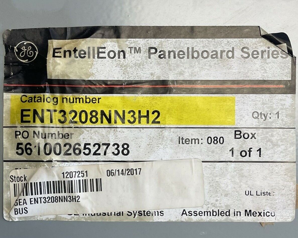 GE ENT3208NN3H2 ENTELLEON PANELBOARD SERIES 800A