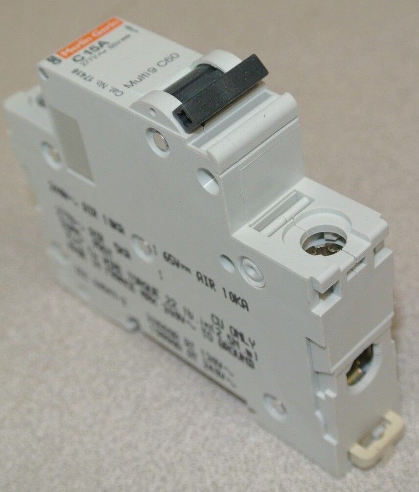 SQUARE D 17416 / MULTI 9 C60 MINIATURE CIRCUIT BREAKER / 15A 1-POLE NEW SURPLUS