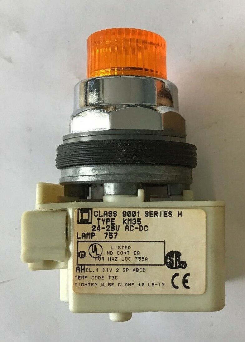 SQUARE D 9001K2L35A PUSH BUTTON ORANGE CAP
