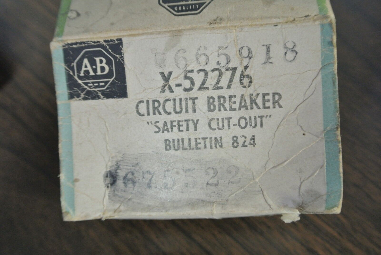 ALLEN-BRADLEY X-52276 CIRCUIT BREAKER - SAFETY CUT-OUT - NEW SURPLUS