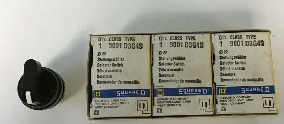 SQUARE D 9001 D3G4S SELECTOR SWITCH ****LOTOF3****