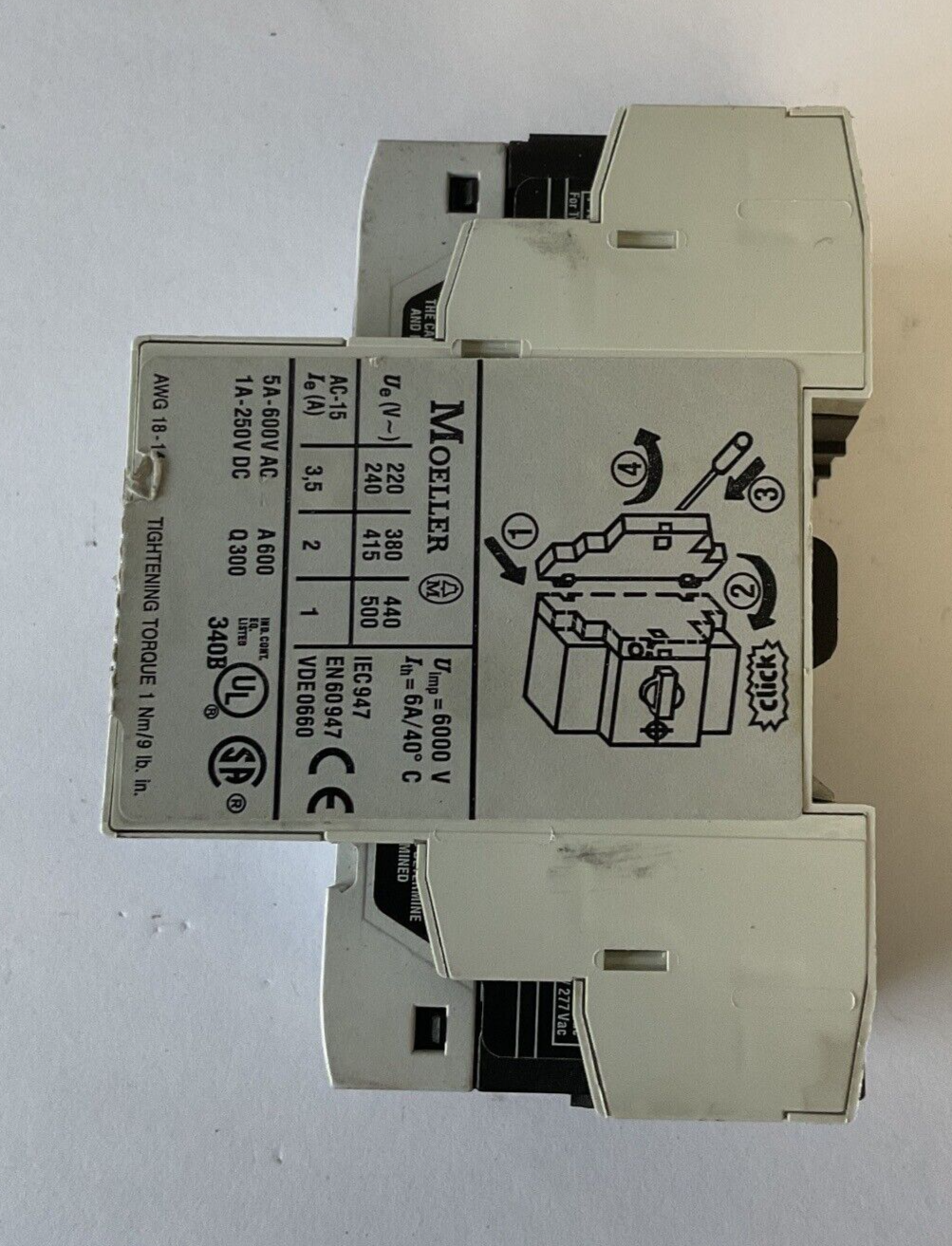 MOELLER PKZM0-10 MOTOR CIRCUIT BREAKER SER.4 600VAC