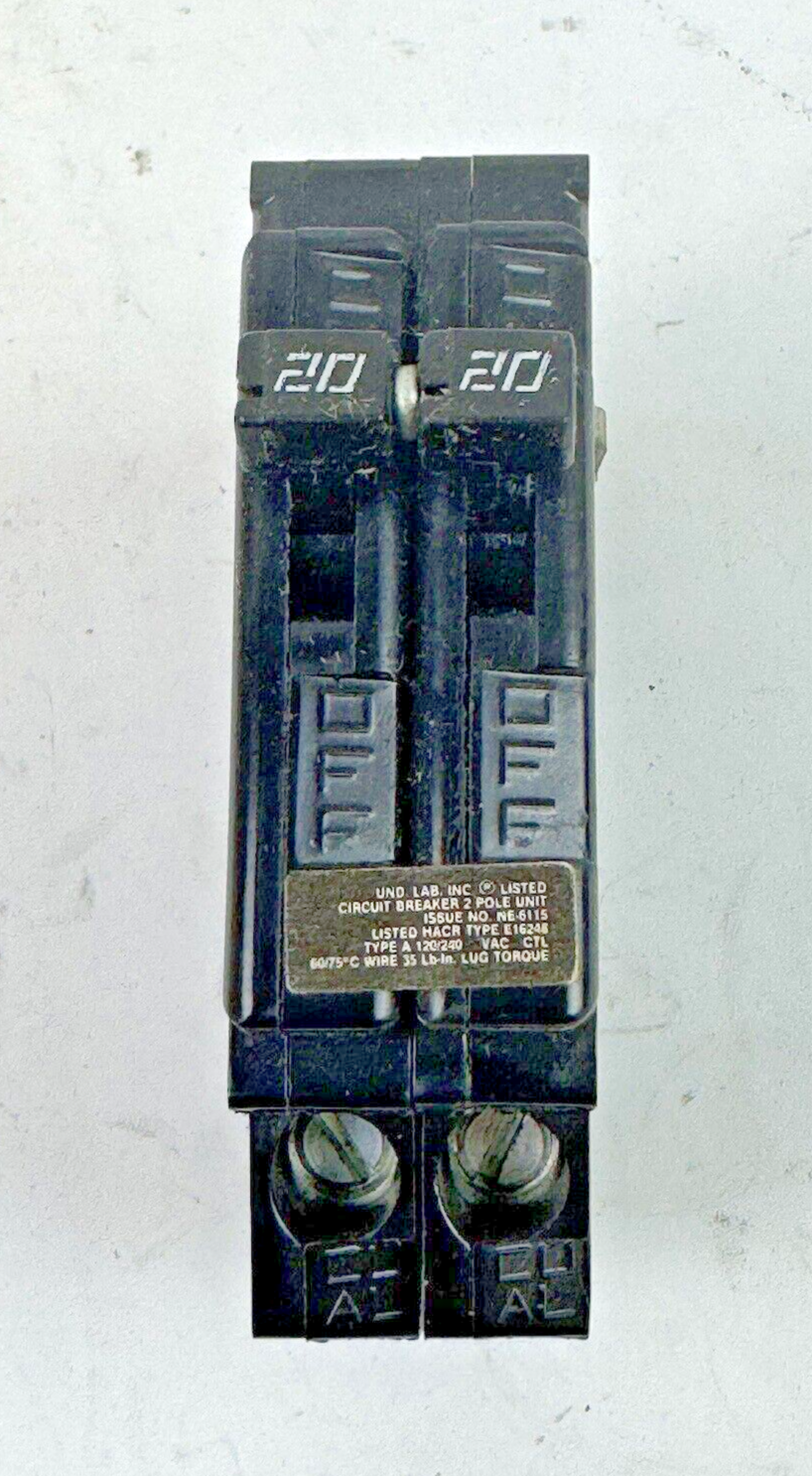 CHALLENGER *BOX OF 7* - A220K - COM. TRIP CIRCUIT BREAKERS -2 POLE/20 A/240 VAC