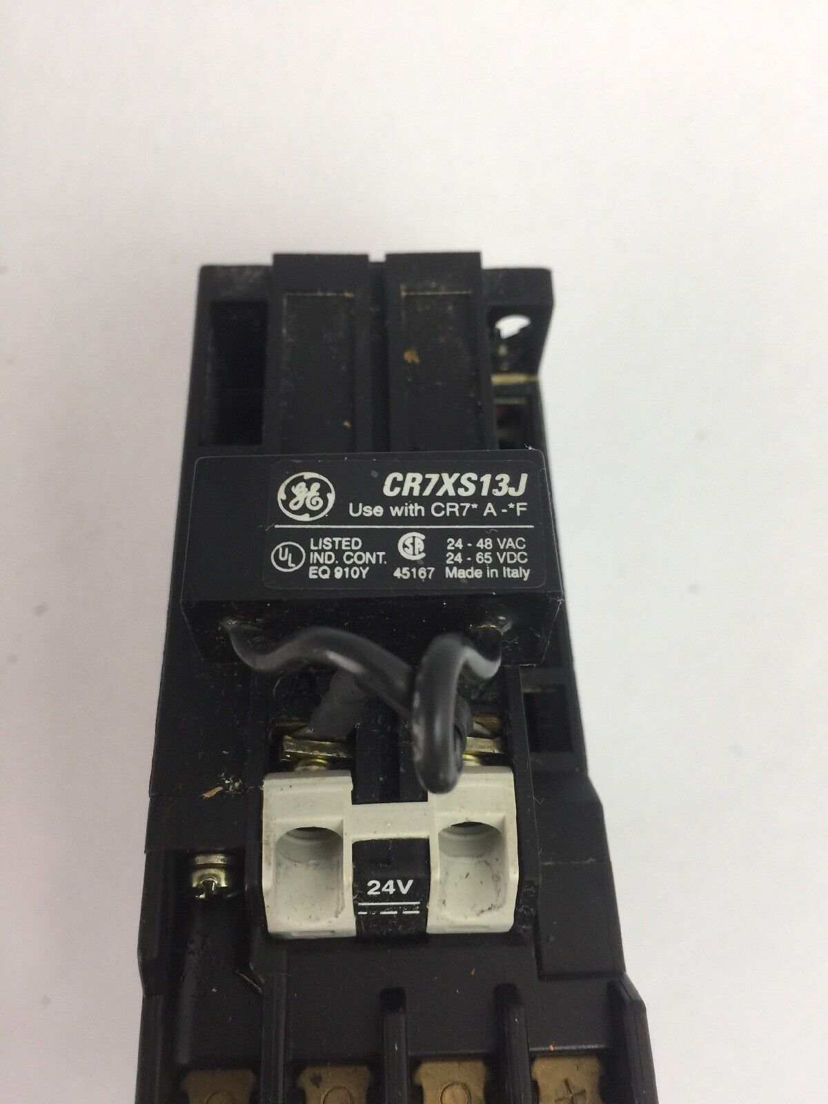 GE STARTER CR7ZB CONTACTOR 600VAC 25A 10HP COIL 24V CR7G1TN RELAY 10-13A