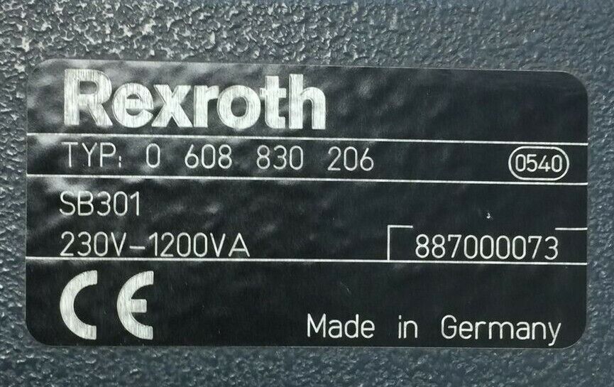 REXROTH 0 608 830 206 SB301 RACK SINGLE CHANNEL SYSTEM BOX SB301 230V 1200VA