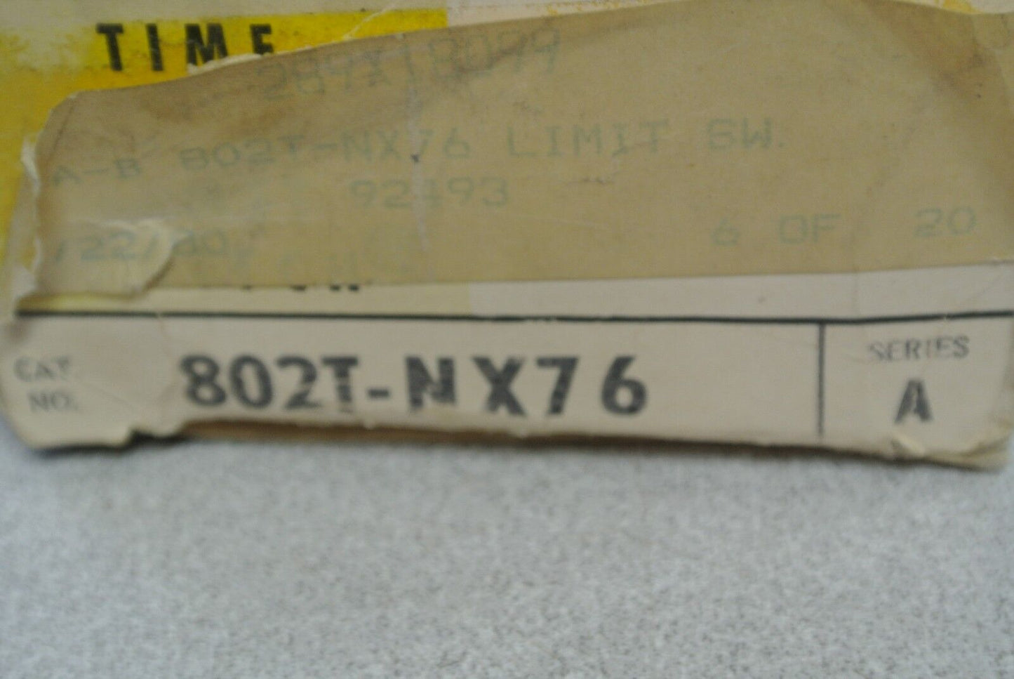ALLEN-BRADLEY 802T-NX76, Ser. A - TIME DELAY LIMIT SWITCH - NEW SURPLUS