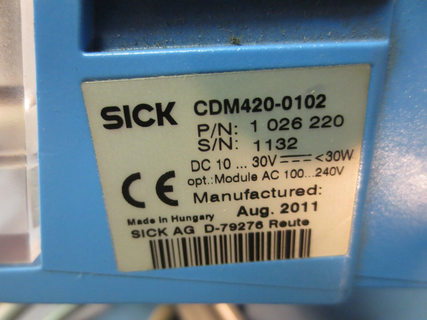 SICK CDM420-0102 CONNECTION MODULE 1 026 220 w/ ALL CORDS