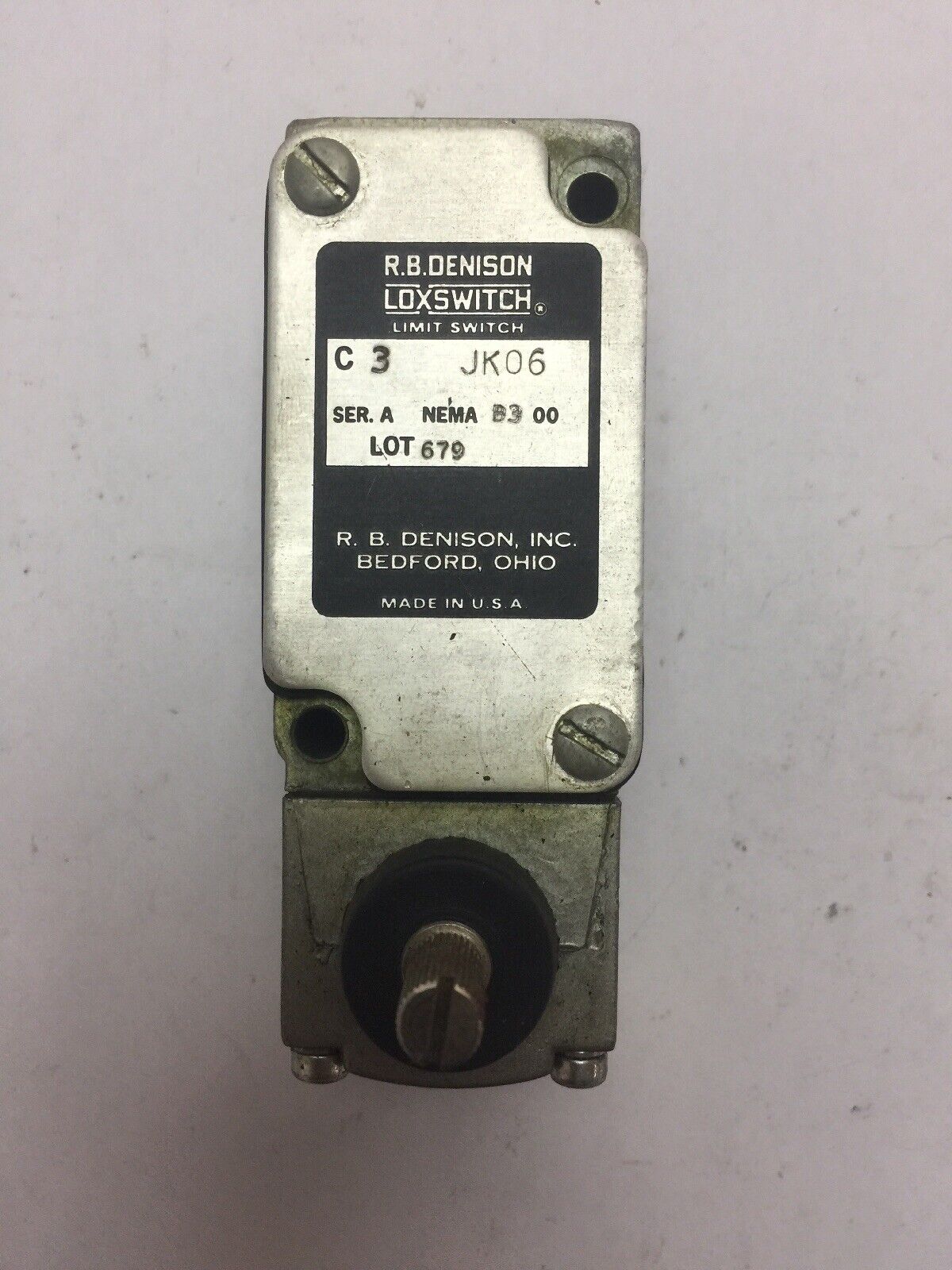 R.B. DENISON LOXSWITCH C3 JK06 LIMIT SWITCH