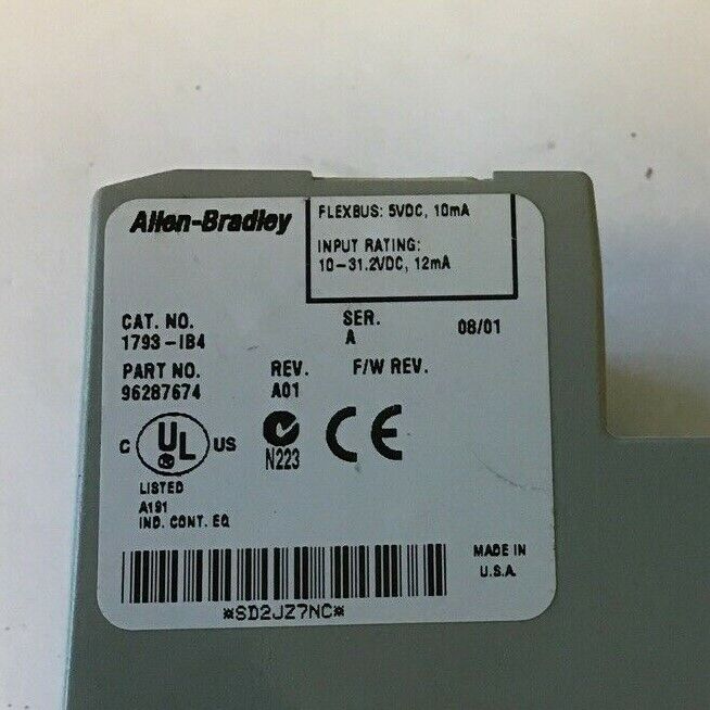 ALLEN BRADLEY 1793-IB4 SINK INPUT SER.A REV.A01