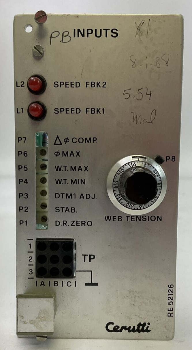 CERUTTI RE52126 INPUT BOARD CONTROLLER