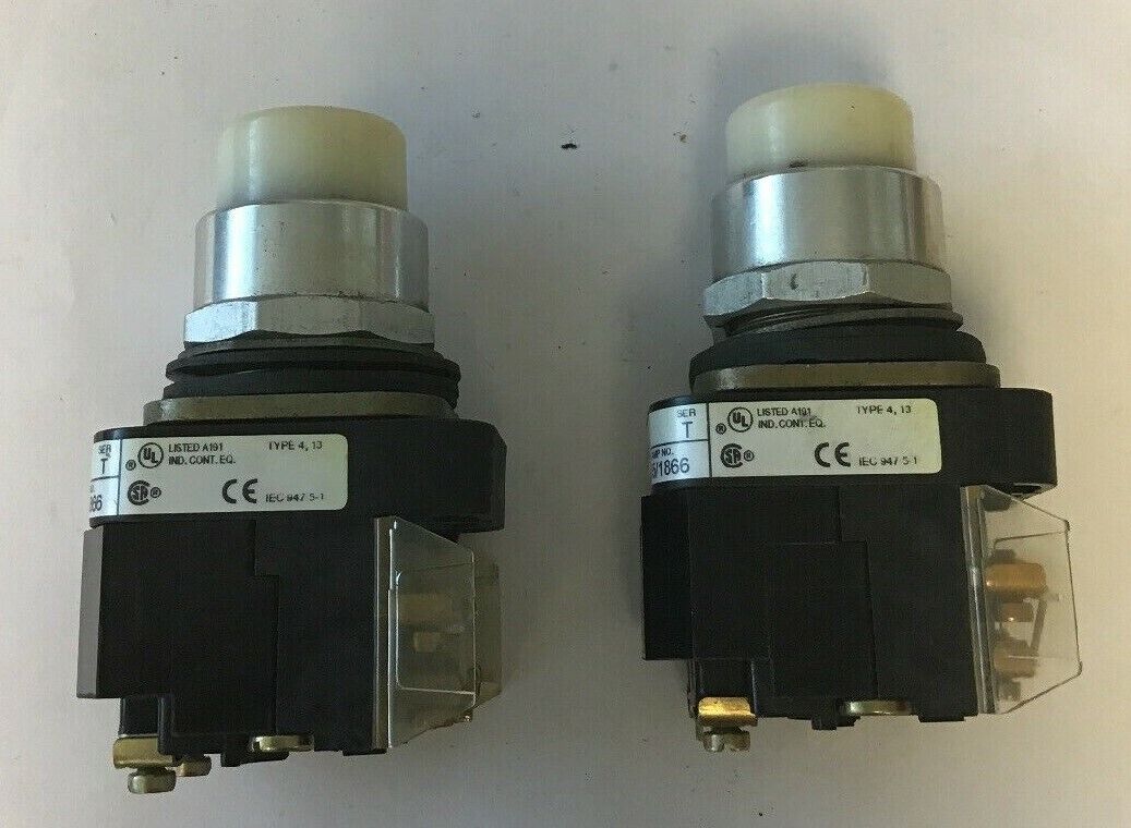 ALLEN BRADLEY 800T-PA16 WHITE PUSH BUTTON SER.T 120V 50/60HZ **(LOTOF2)**