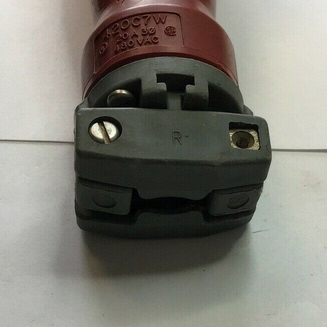 HUBBELL 420C7W 20A 480VAC RECEPTACLE PLUG PIN AND SLEEVE