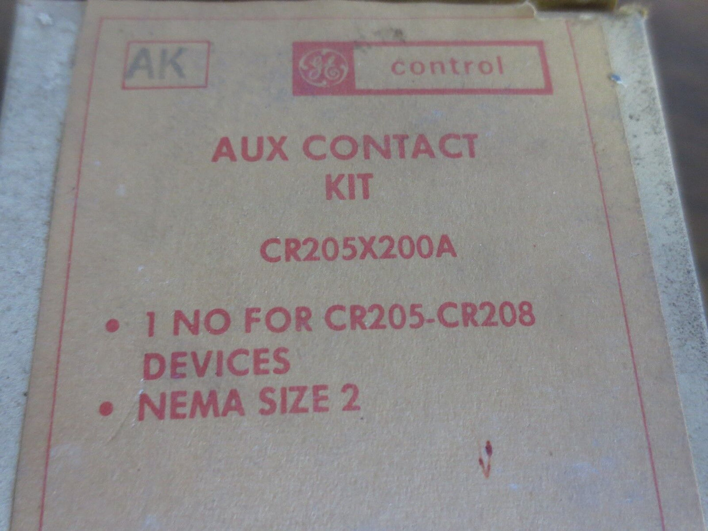 GENERAL ELECTRIC CR205X200A AUXILIARY CONTACT KIT - NEW SURPLUS