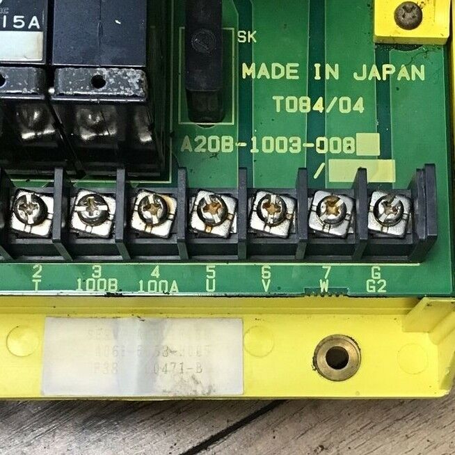FANUC A06B-6053-H005 CONTROL UNIT W/A20B-1003-008 & A02B-1003-0090/02