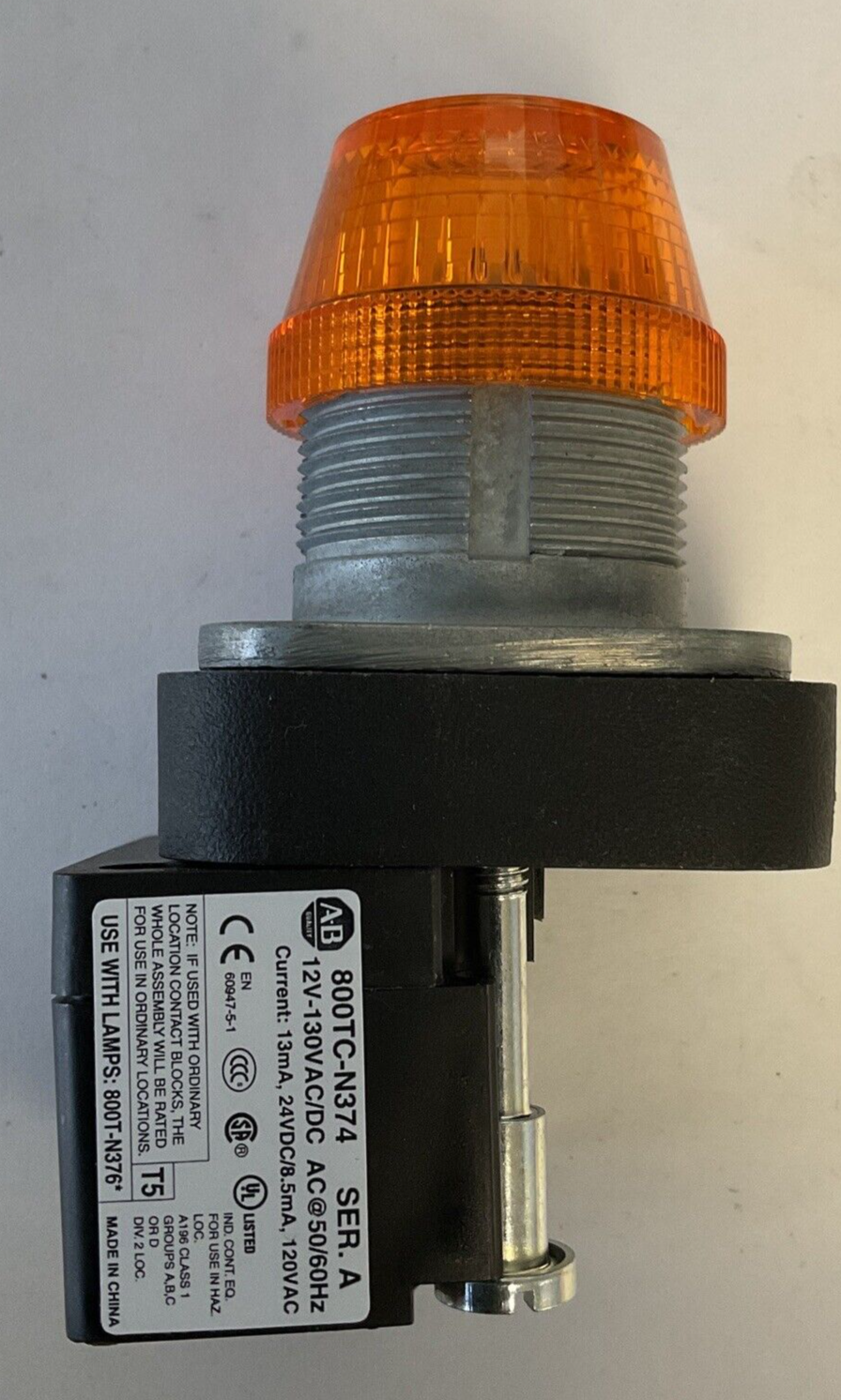 ALLEN BRADLEY 800T-QH2A 30MM PILOT LIGHT SER.V 130VAC/DC