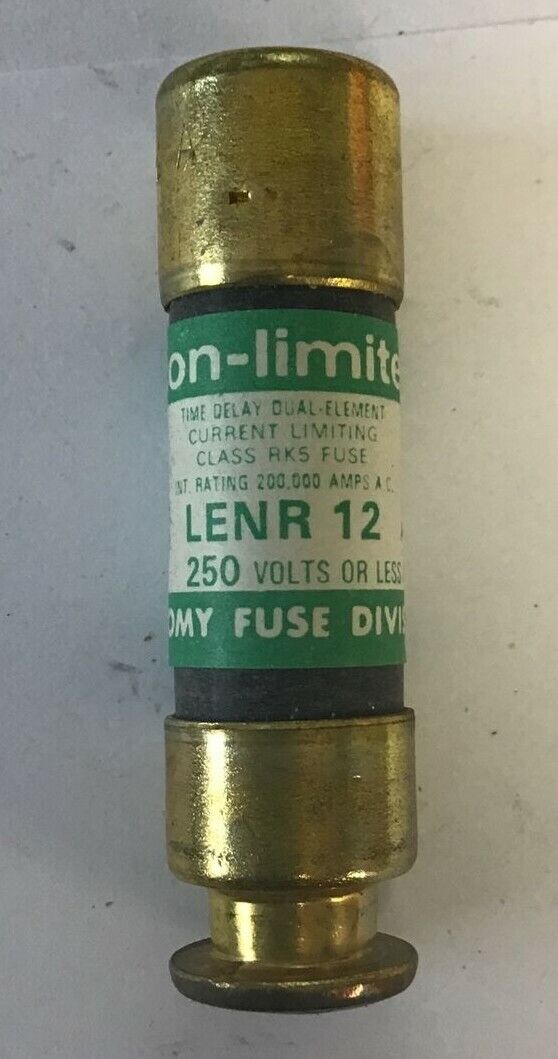 ECONOMY LENR 12 FUSE CLASS RK5 ECON-LIMITER 250VAC 12A ***LOTOF10***