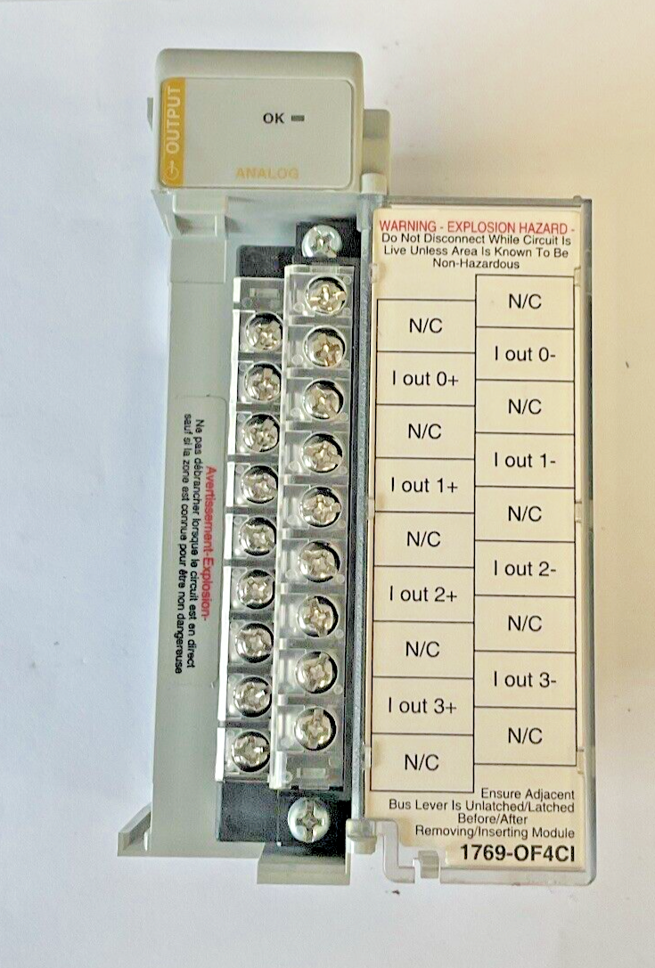 ALLEN BRADLEY 1769-OF4CI 4CHN ISO. CURR. OUTPUT MODULE FW2.2 SER.A