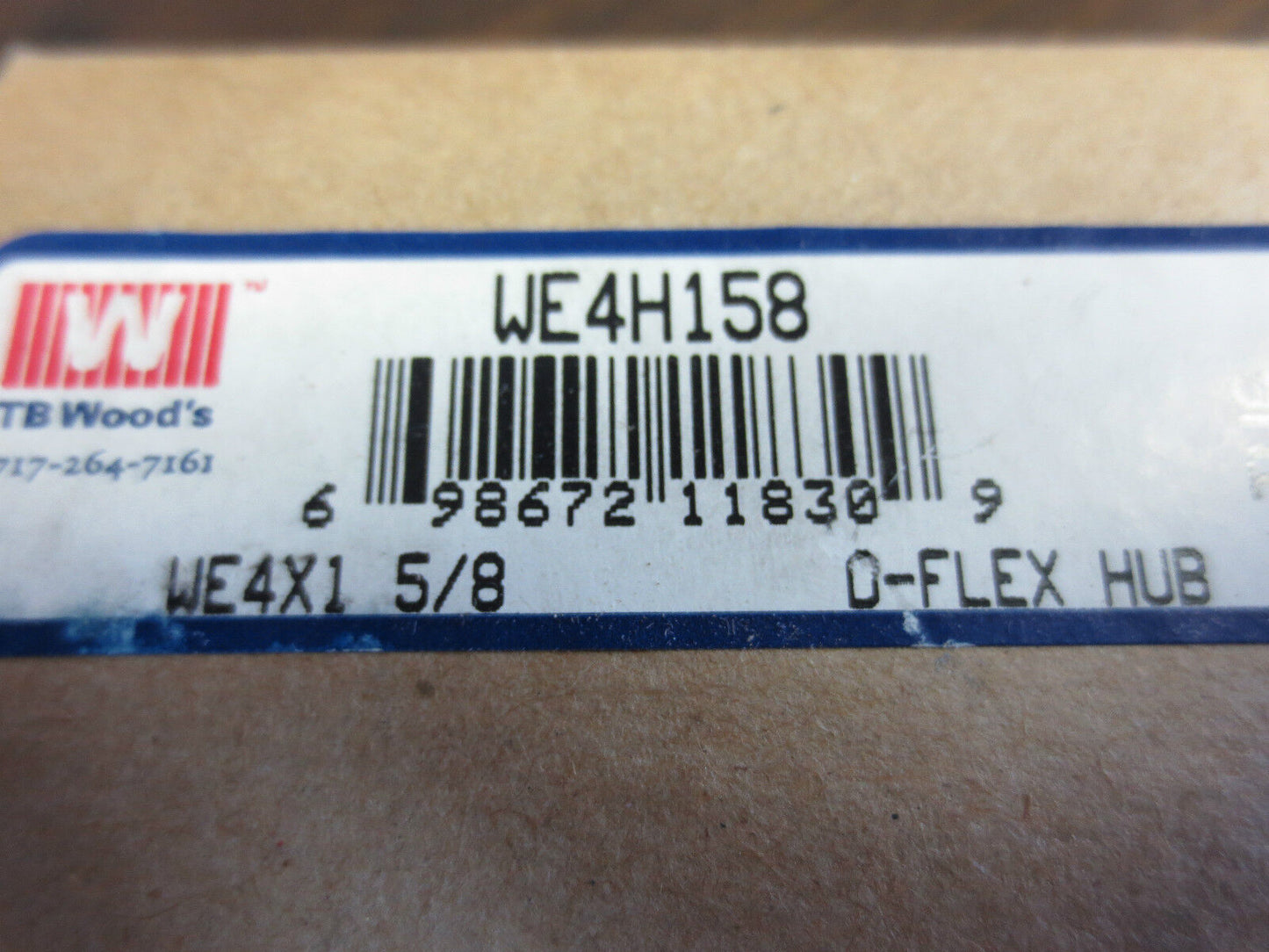 TB WOOD'S WE4H158 O-FLEX TIRE COUPLING HUB 4x1-5/8 FLANGED w/ KEYWAY NEW SURPLUS