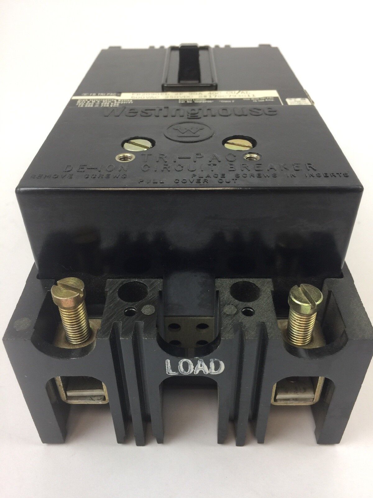WESTINGHOUSE FB2090PL TRI PAC CKT BRKR 2P 90A 40C 600 VAC 250 VDC