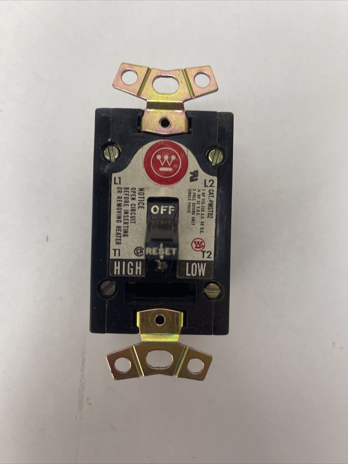 WESTINGHOUSE MST02DN1P MANUAL STARTER SWITCH 2 POLE 1HP 115-230V