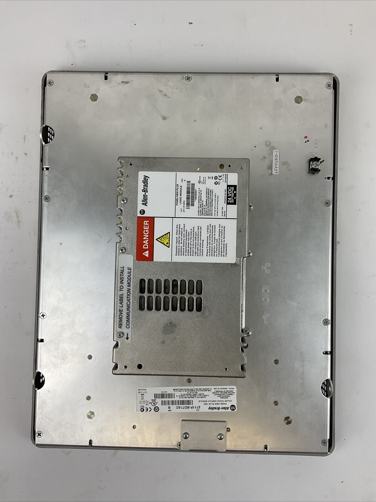 ALLEN BRADLEY 2711P-RDT15C SER B PANELVIEW PLUS 1500 TOUCH 2711P-RP2 SER G 24VDC