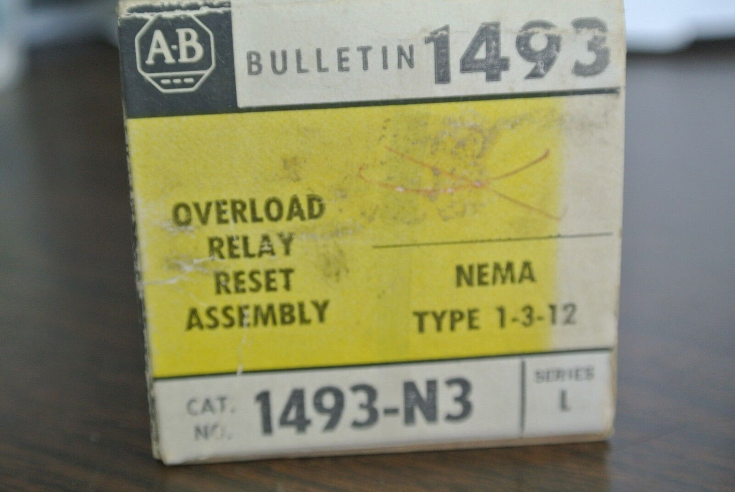 ALLEN-BRADLEY 1493-N3 Ser. L OVERLOAD RELAY RESET ASSEMBLY NEW SURPLUS