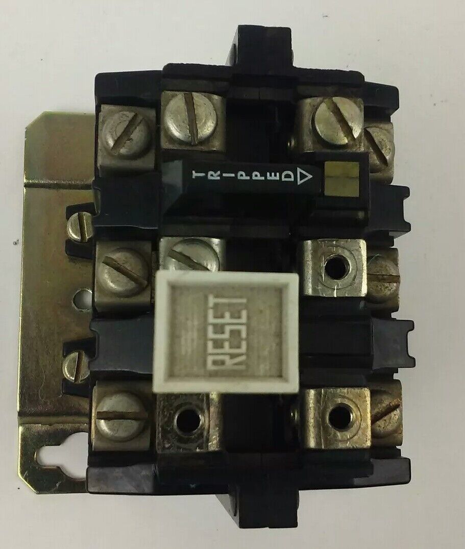 ALLEN BRADLEY 592-BOW16 SER. B OVERLOAD RELAY, 120-600V, W/ 595-A02 SER. A A600