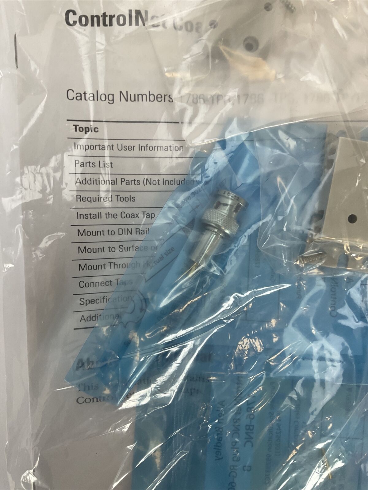 ALLEN BRADLEY 1786TPS CONROLNET COAX TAPS SER C REV H01