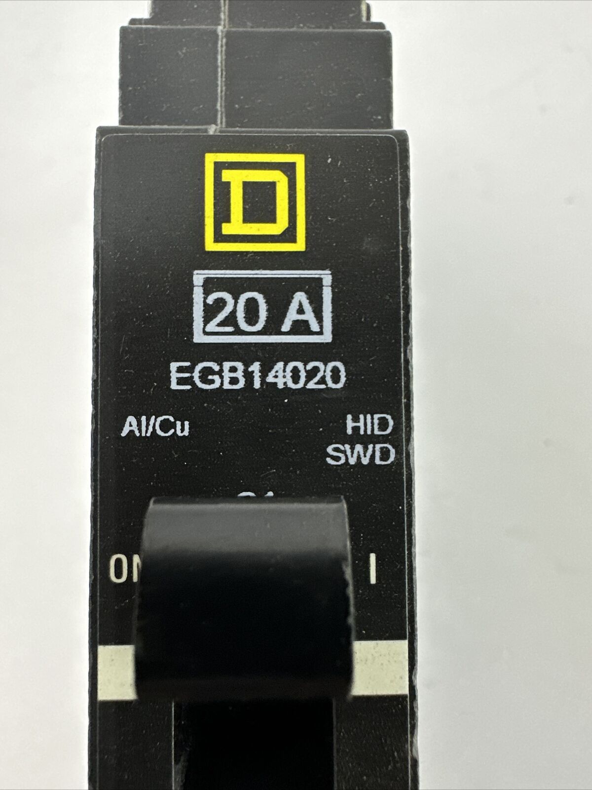 SQUARE D EGB14020 CIRCUIT BREAKER 277VAC 20AMP 1POLE HACR TYPE