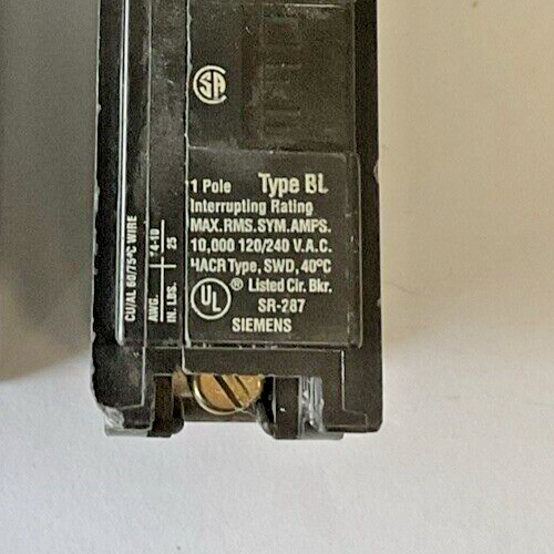 SIEMENS B120(2X) AND B115(1X) CIRCUIT BREAKER TYPE BL 120/240VAC***LOTOF2***
