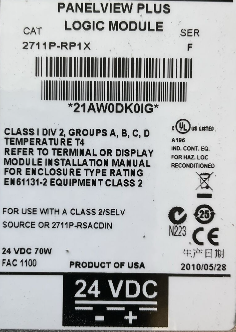 ALLEN BRADLEY 2711P-T12C4D1 PANELVIEW PLUS 2711P-RN6 2711P-RDT12C 2711P-RP1X
