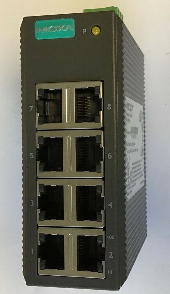 MOXA EDS-208 ETHERNET SWITCH 45VDC 30VAC 63HZ CLASS2 REV: 1.2.1