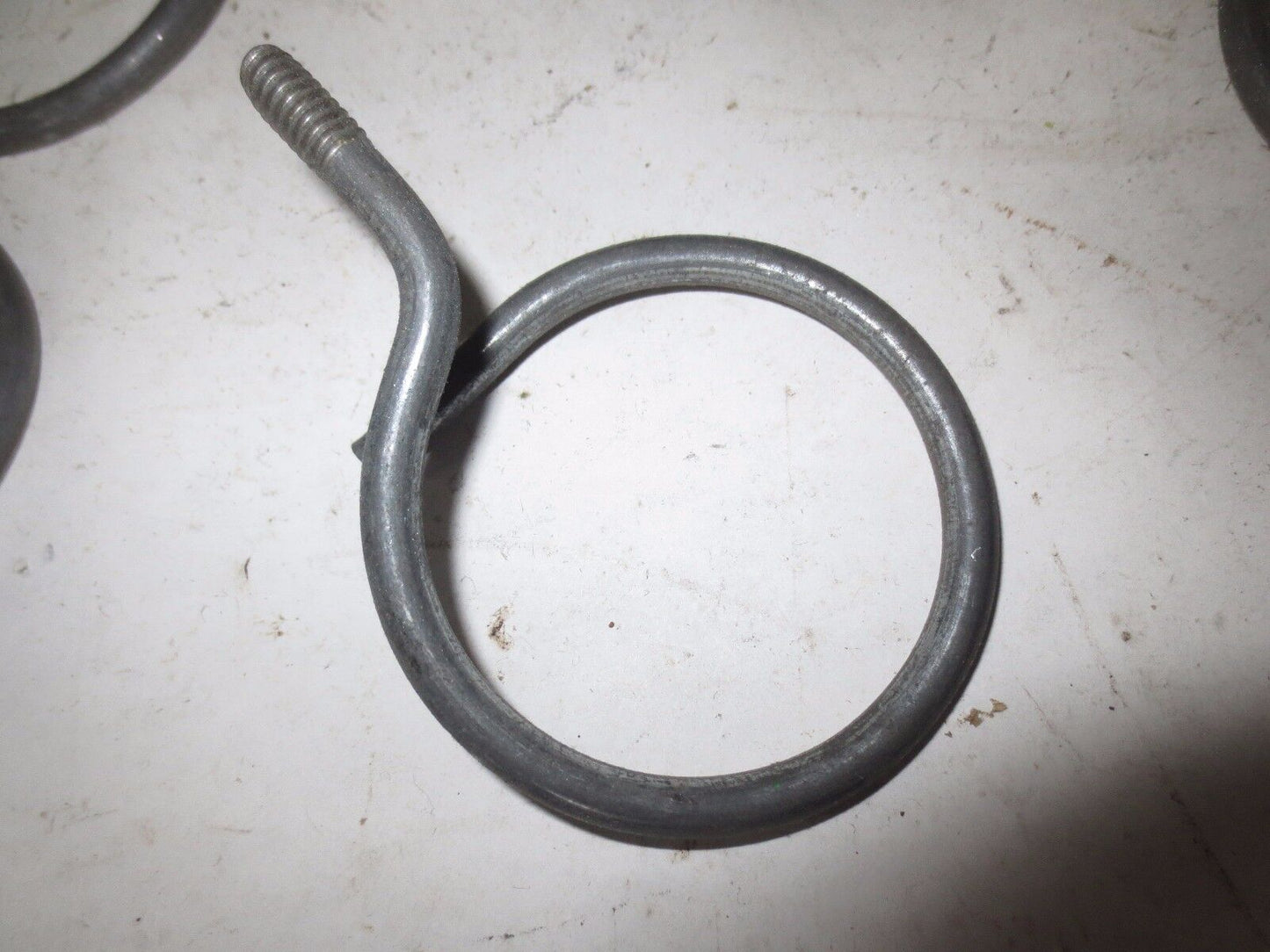 GALVANIZED BRIDLE RINGS - 2" - 1/4" THREAD - NEW SURPLUS - LOT of 10