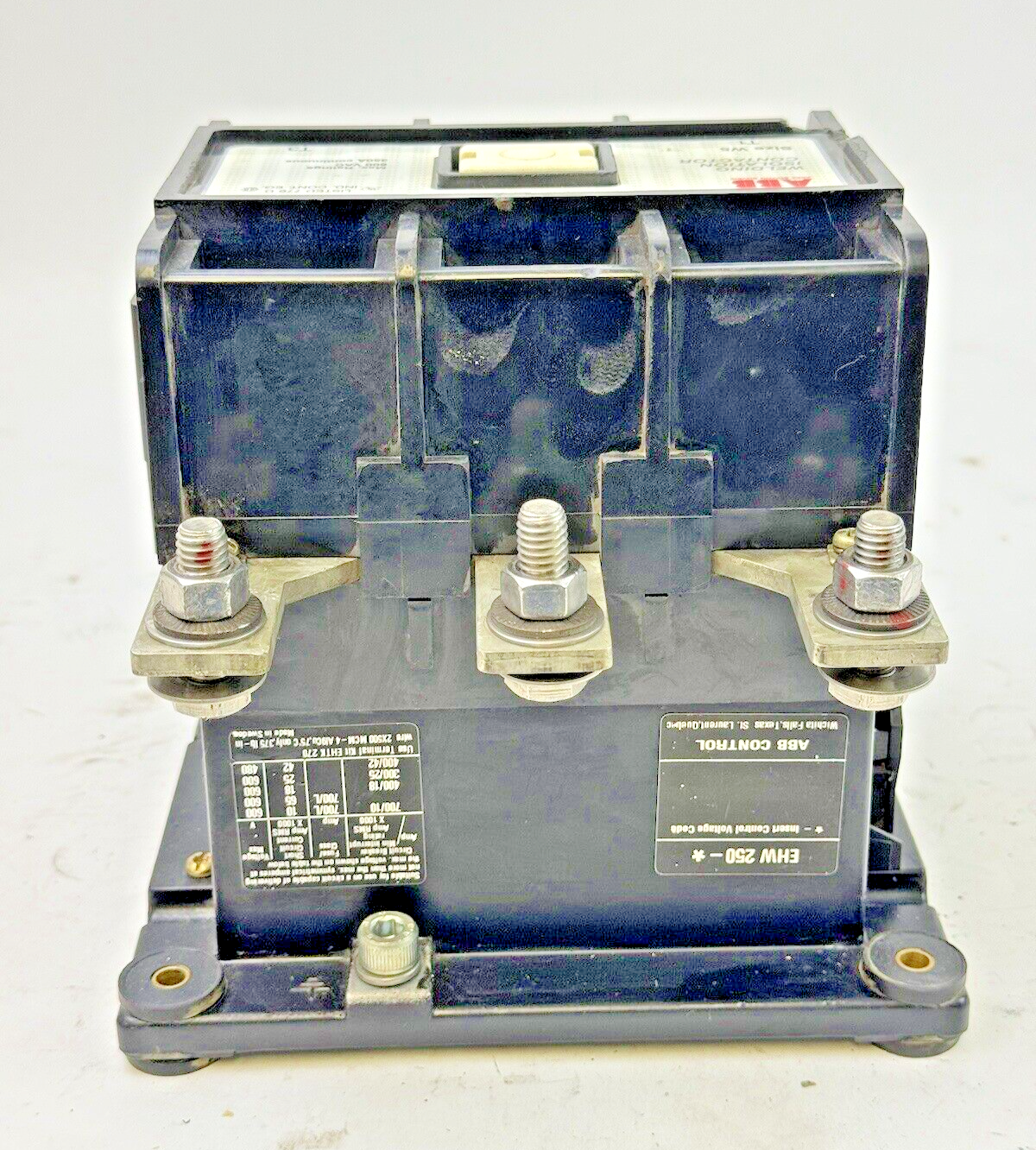 ABB - EHW 250 - WELDING ISOLATOR CONTACTOR - SIZE W5, 120V COIL SK 826 100-BG