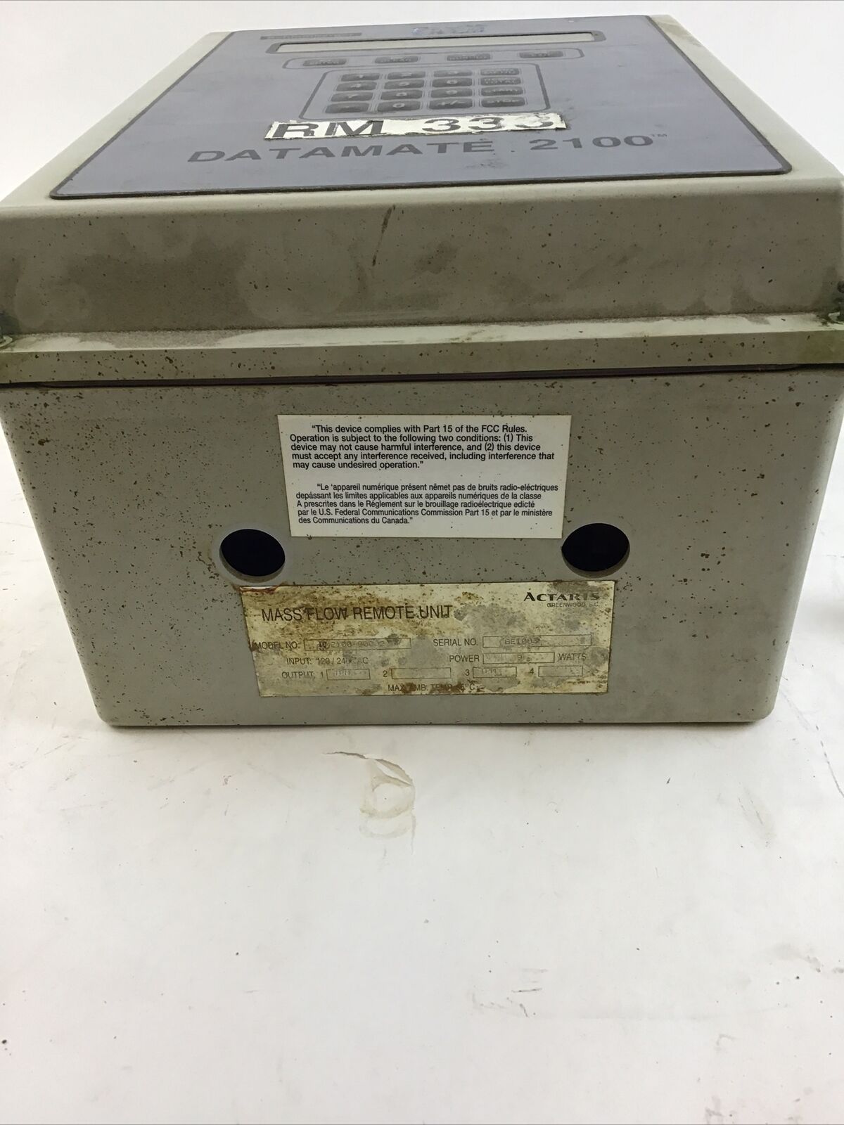 SCHLUMBERGER DM2100-80002 MASS FLOW REMOTE UNIT -