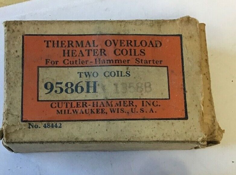 CUTLER HAMMER 9586H1358B THERMAL OVERLOAD HEATER COIL***LOTOF4***