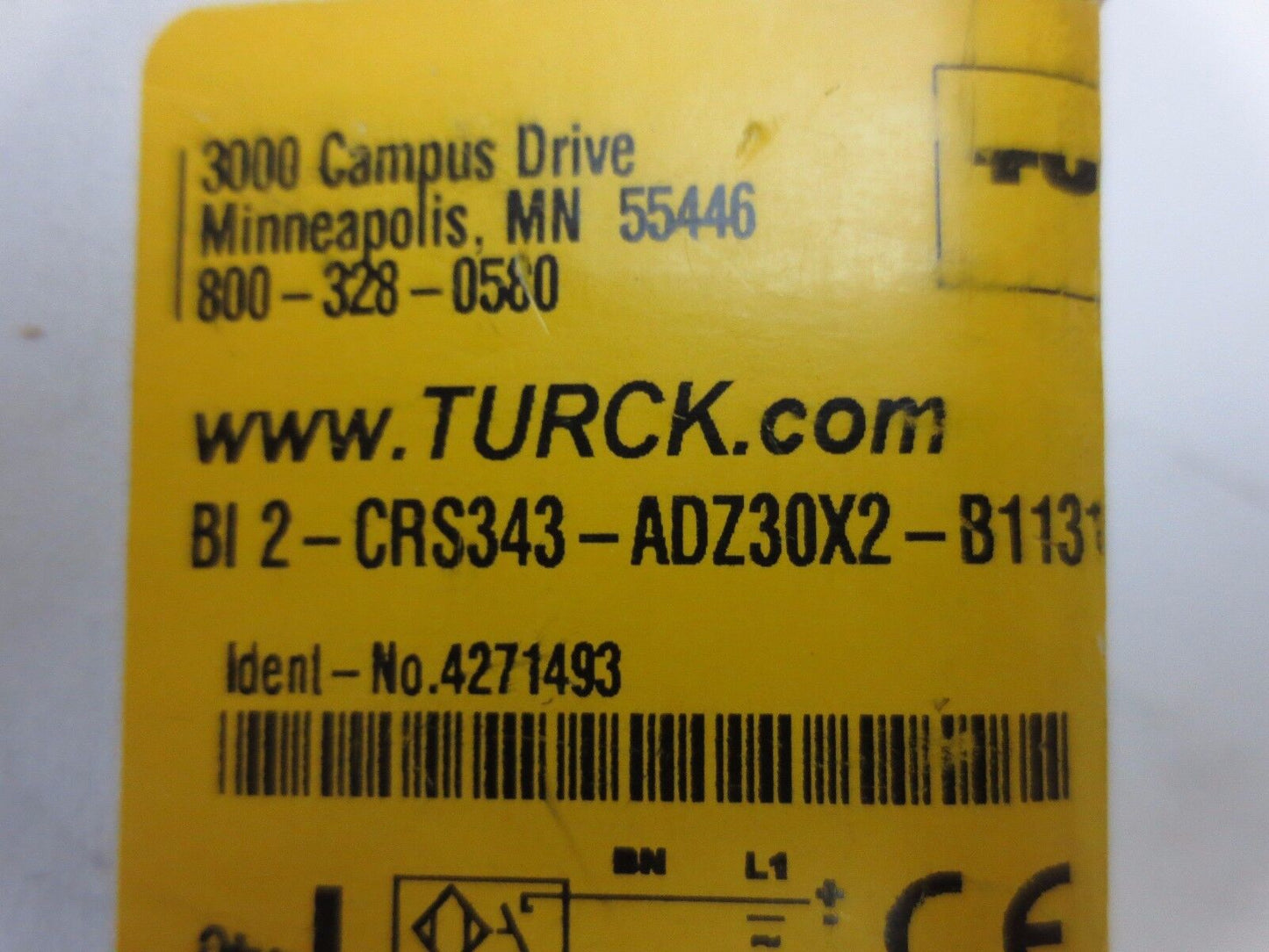 TURCK BI2CRS343-ADZ30X2-B1131/S34 INDUCTIVE PROXIMITY SENSOR - NEW SURPLUS