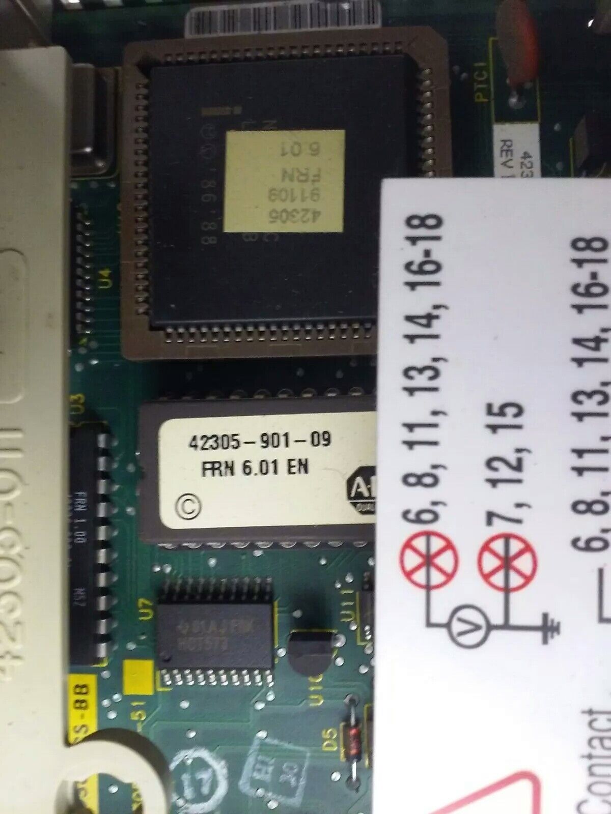 ALLEN BRADLEY 1305-BA03A SER. C, AC DRIVE, INPUT: 380/460V, 2.2A, 50/60HZ,1800VA