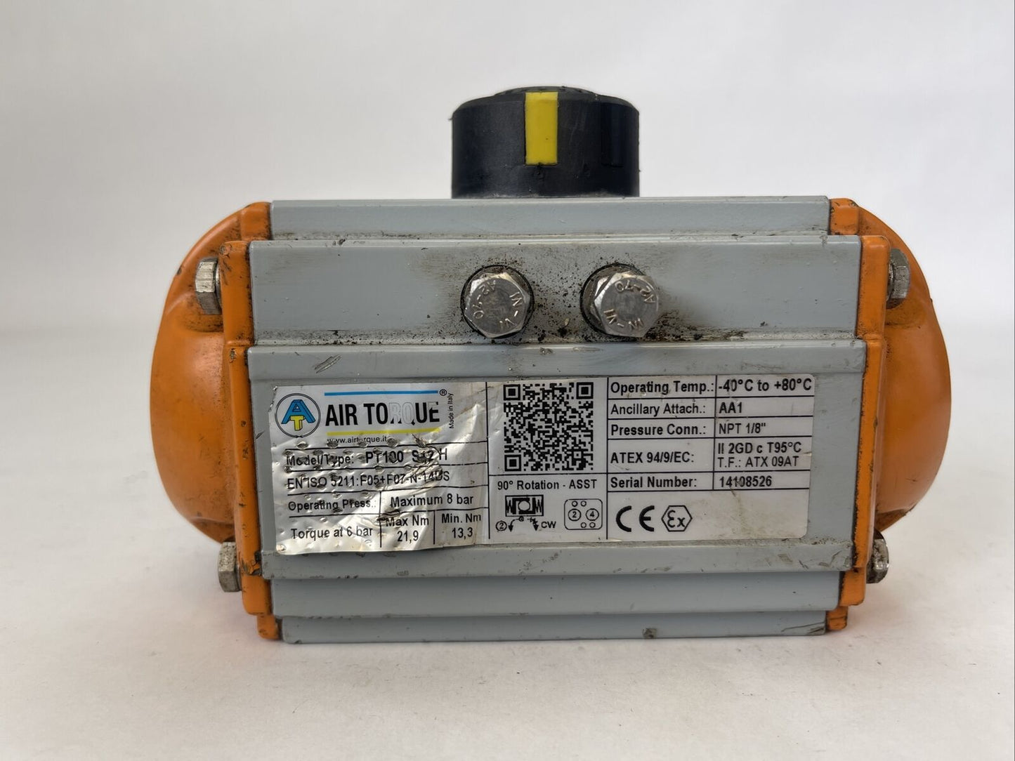 AIR TORQUE PT100S12H PNEUMATIC ACTUATOR