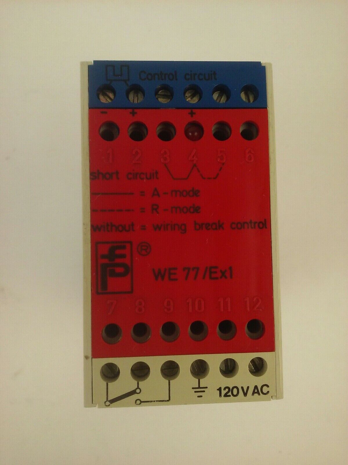 PEPPERL + FUCHS WE77/EX1 SWITCH AMPLIFIER 120VAC R.B. DENISON PROXSWITCH