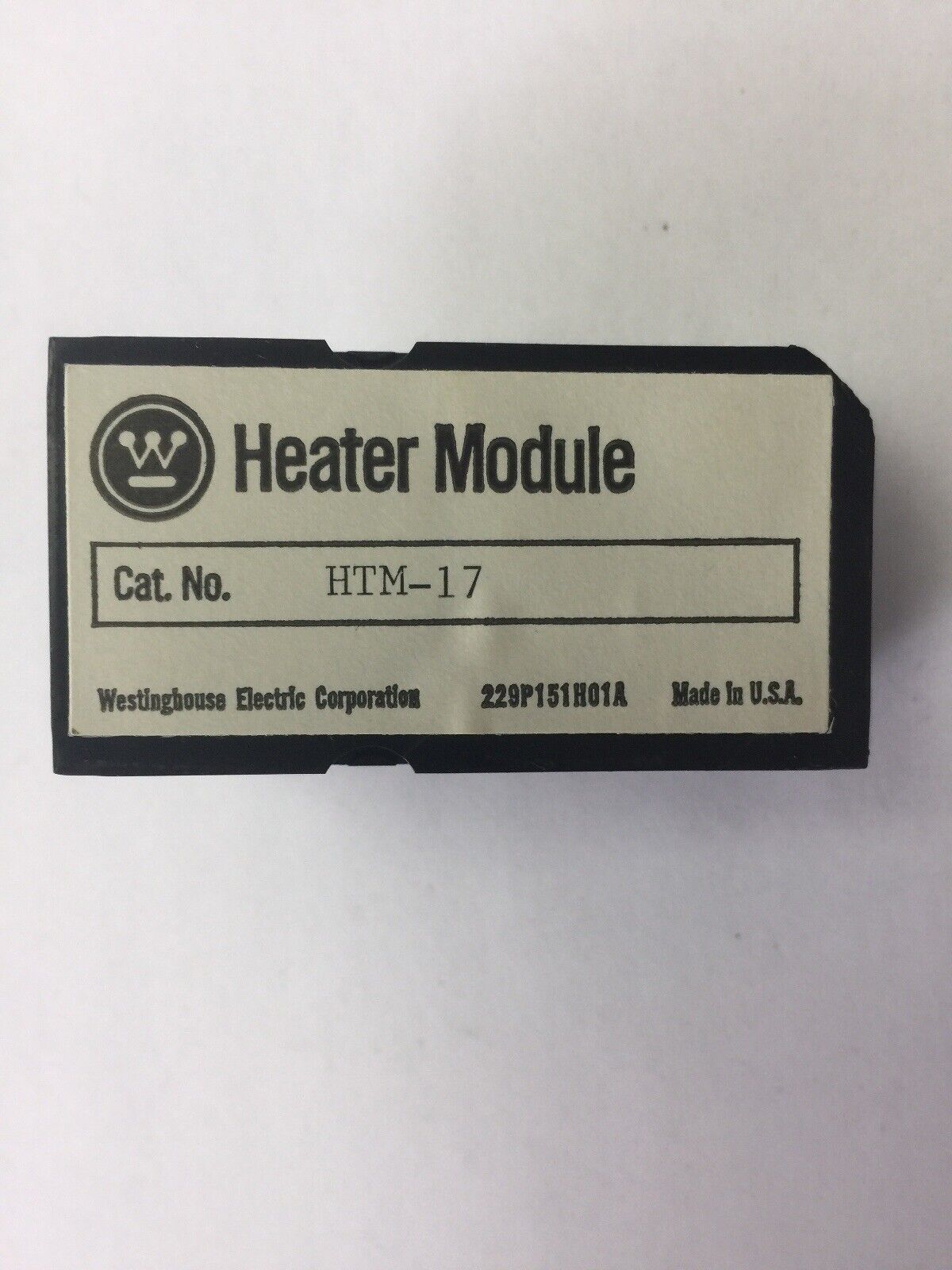 WESTINGHOUSE HTM-17 MOR RELAY HEATER MODULE